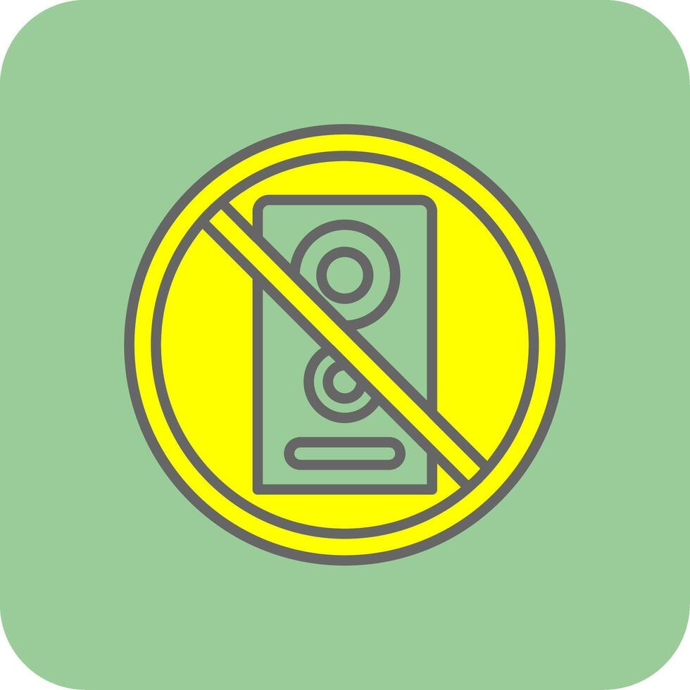 No speaker Filled Yellow Icon vector