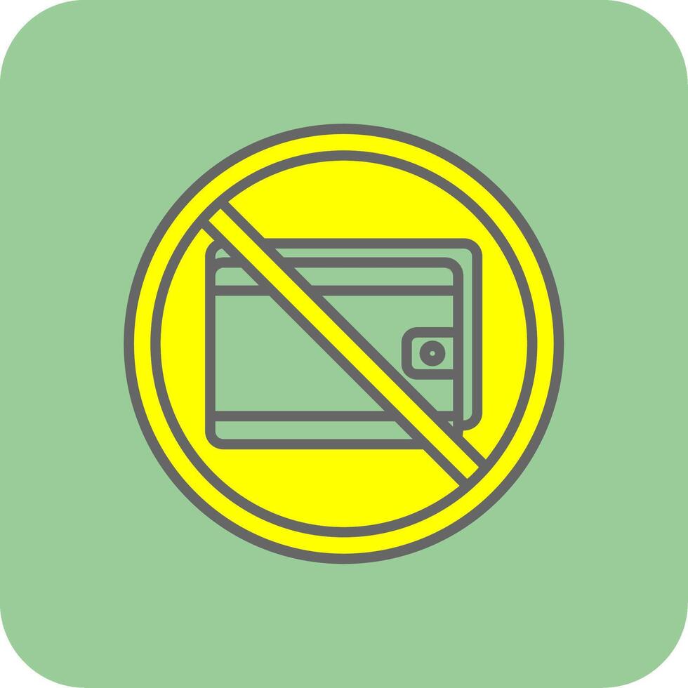 Prohibited Sign Filled Yellow Icon vector