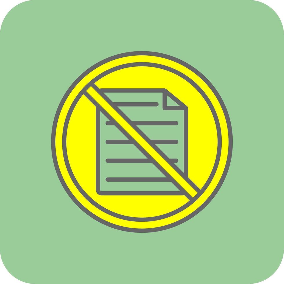 Prohibited Sign Filled Yellow Icon vector
