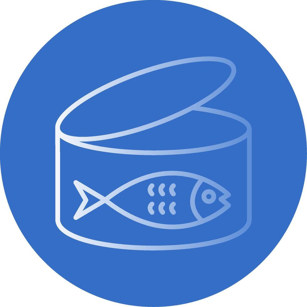 Tuna Flat Bubble Icon vector