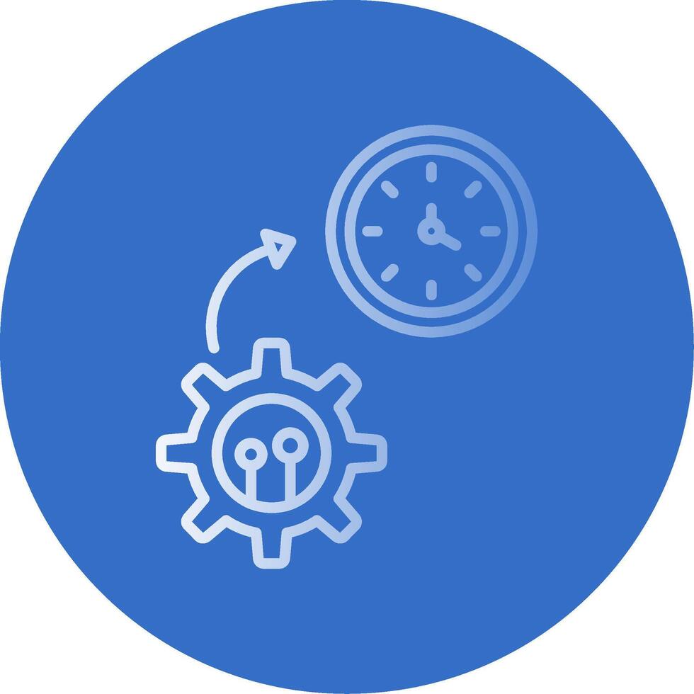 Time Management Flat Bubble Icon vector