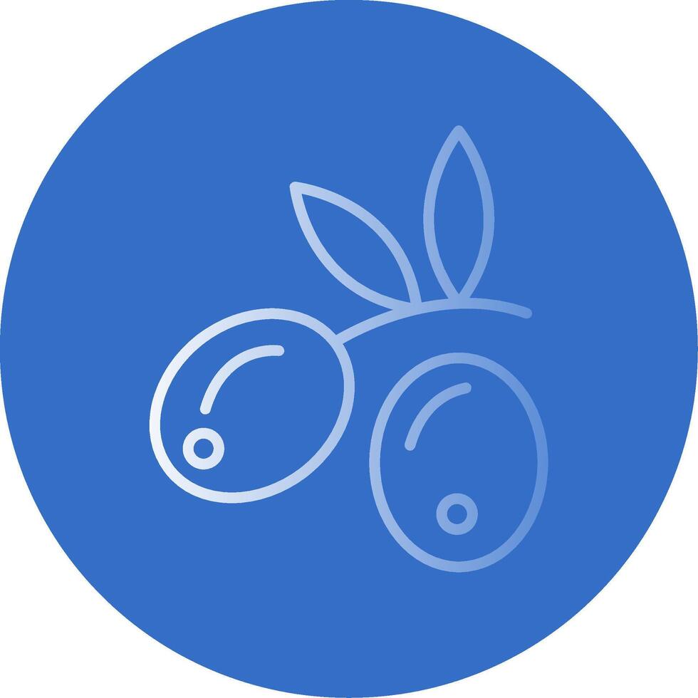 Olives Flat Bubble Icon vector