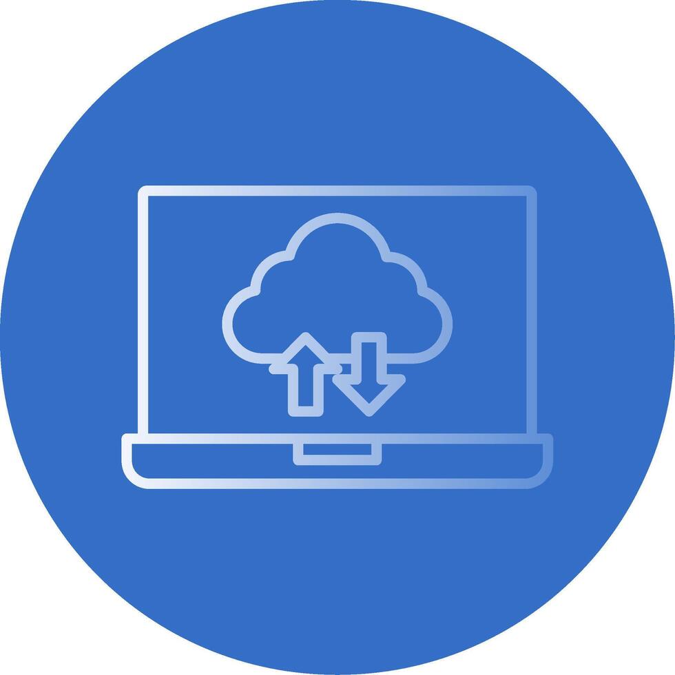 Cloud Computing Flat Bubble Icon vector