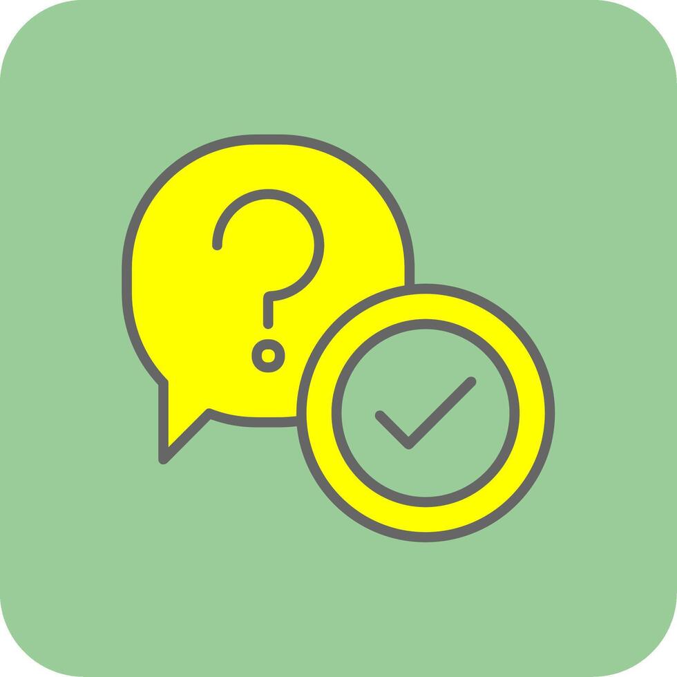 Question Filled Yellow Icon vector