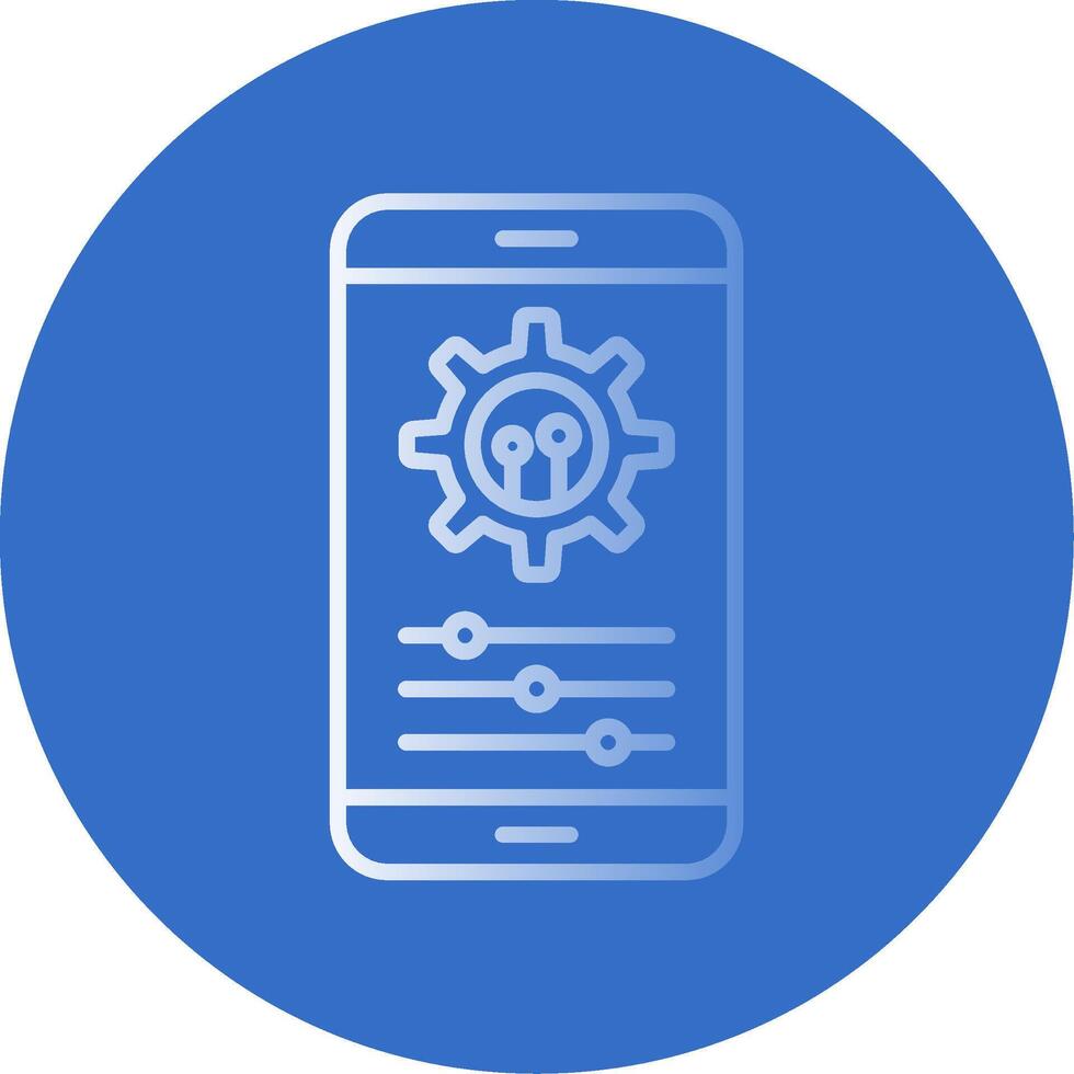 Settings Flat Bubble Icon vector