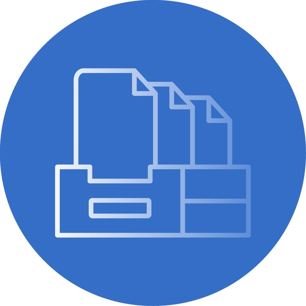 Files Flat Bubble Icon vector