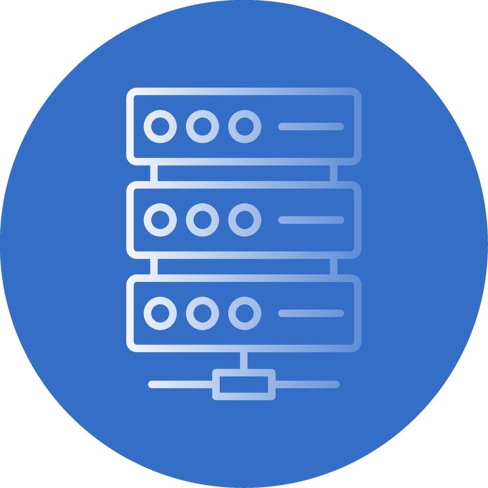 Server Flat Bubble Icon vector