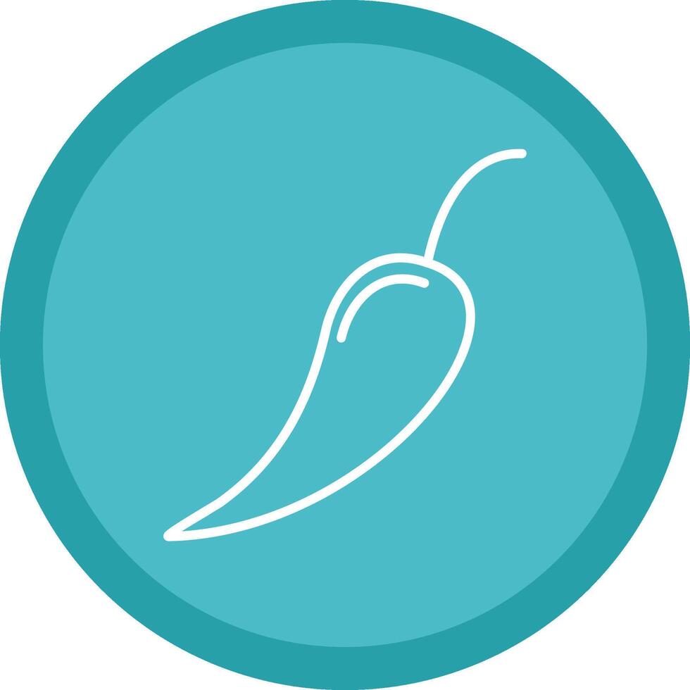 Chilli Line Multi Circle Icon vector