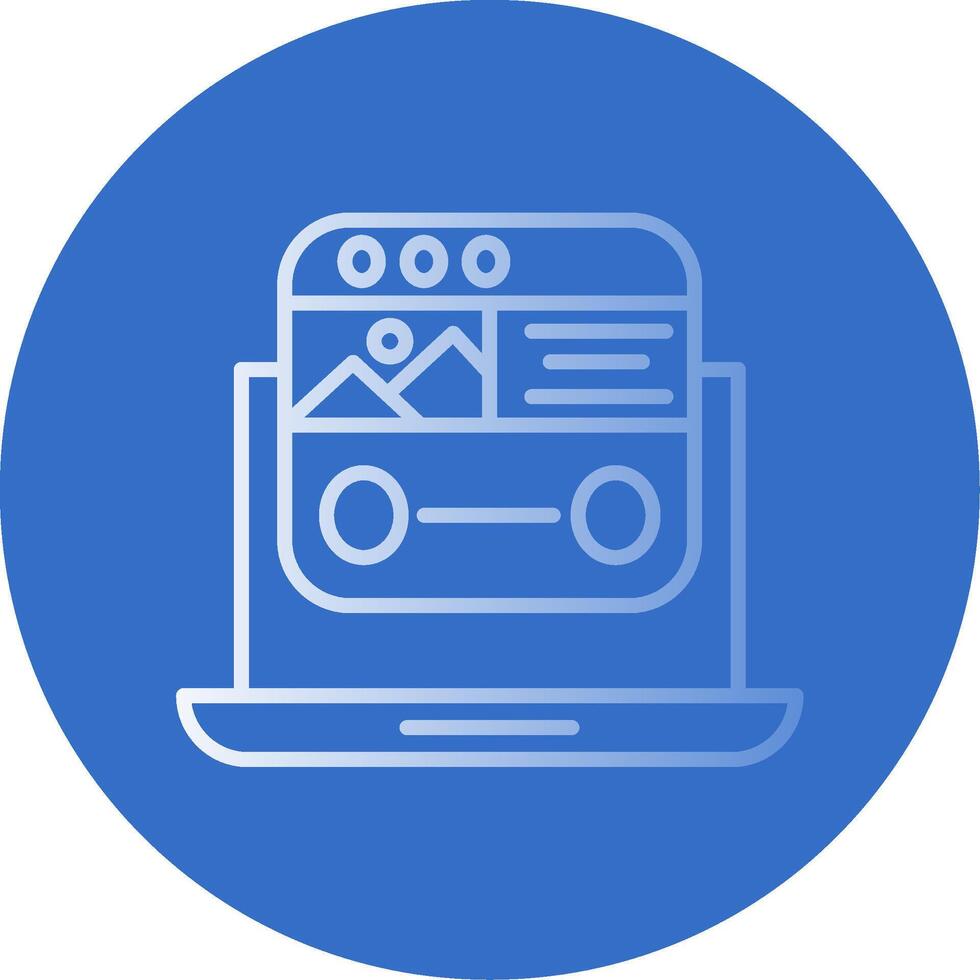 Landing Page Flat Bubble Icon vector