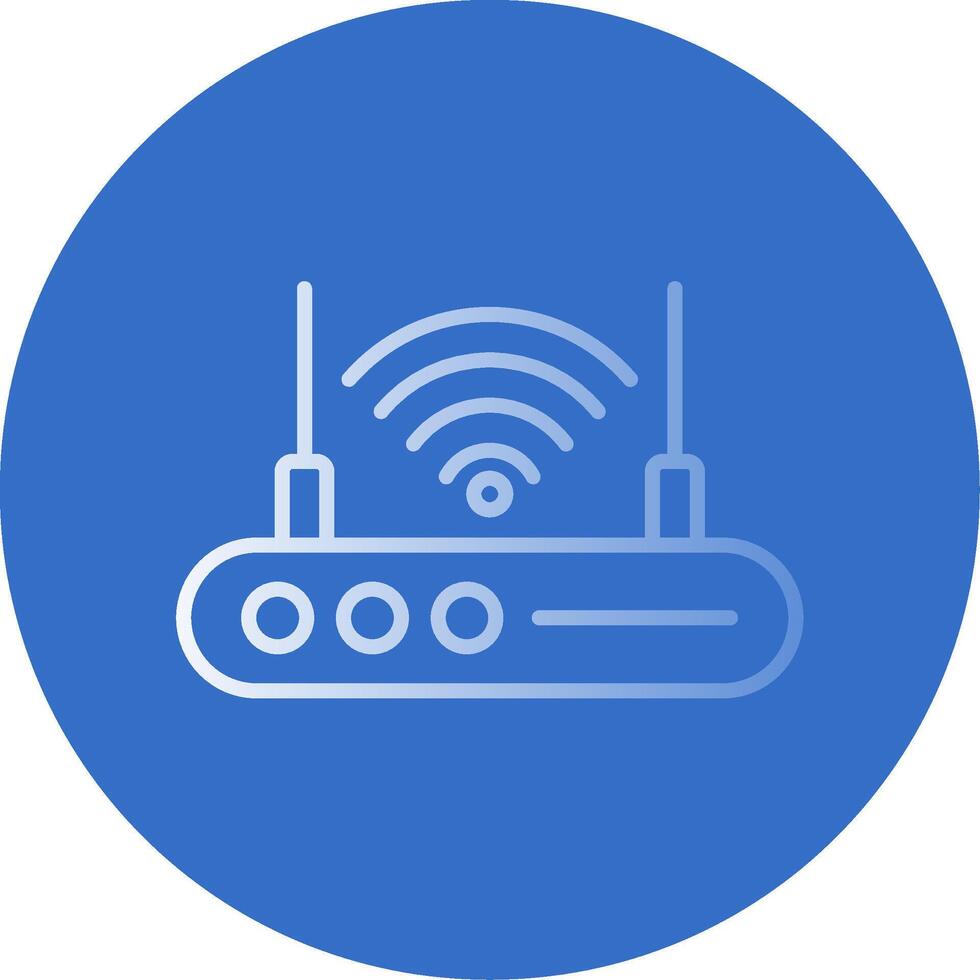 Wifi enrutador plano burbuja icono vector