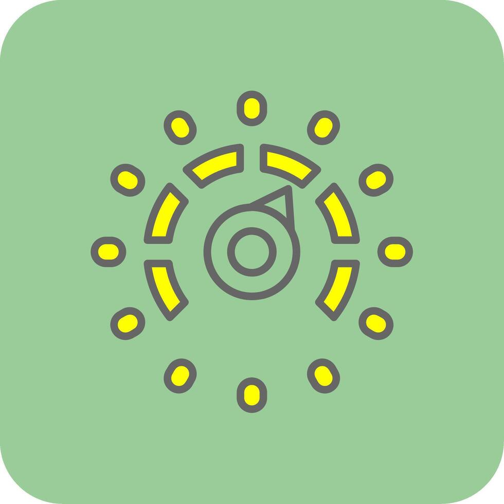 Dial Filled Yellow Icon vector