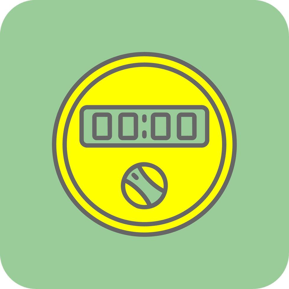 Dial Filled Yellow Icon vector