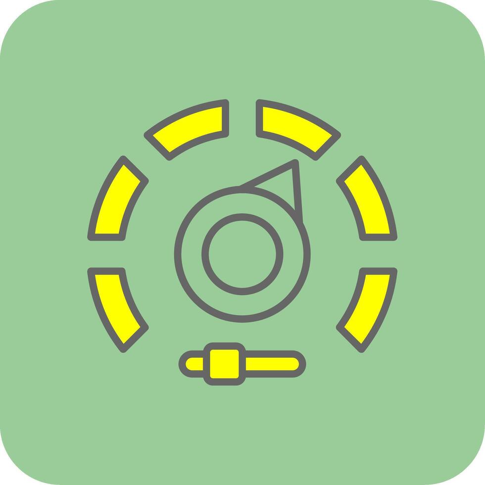 Gauge Filled Yellow Icon vector