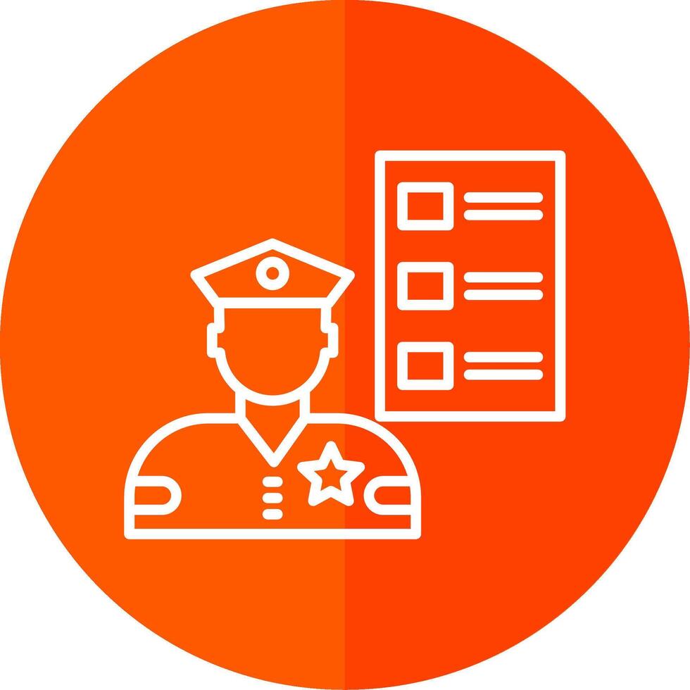 Custom Brokerage Line Red Circle Icon vector