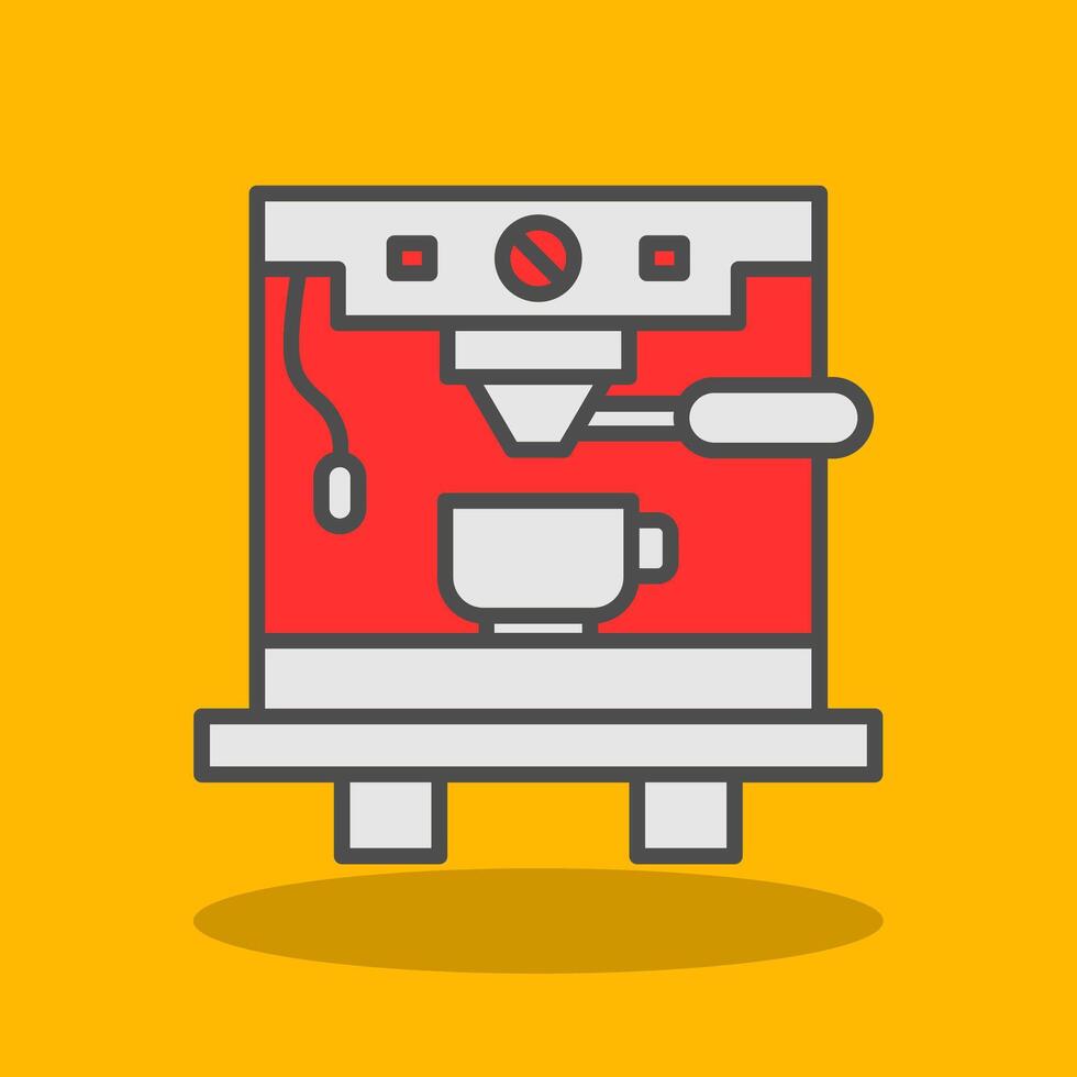 Coffee Machine Filled Shadow Icon vector