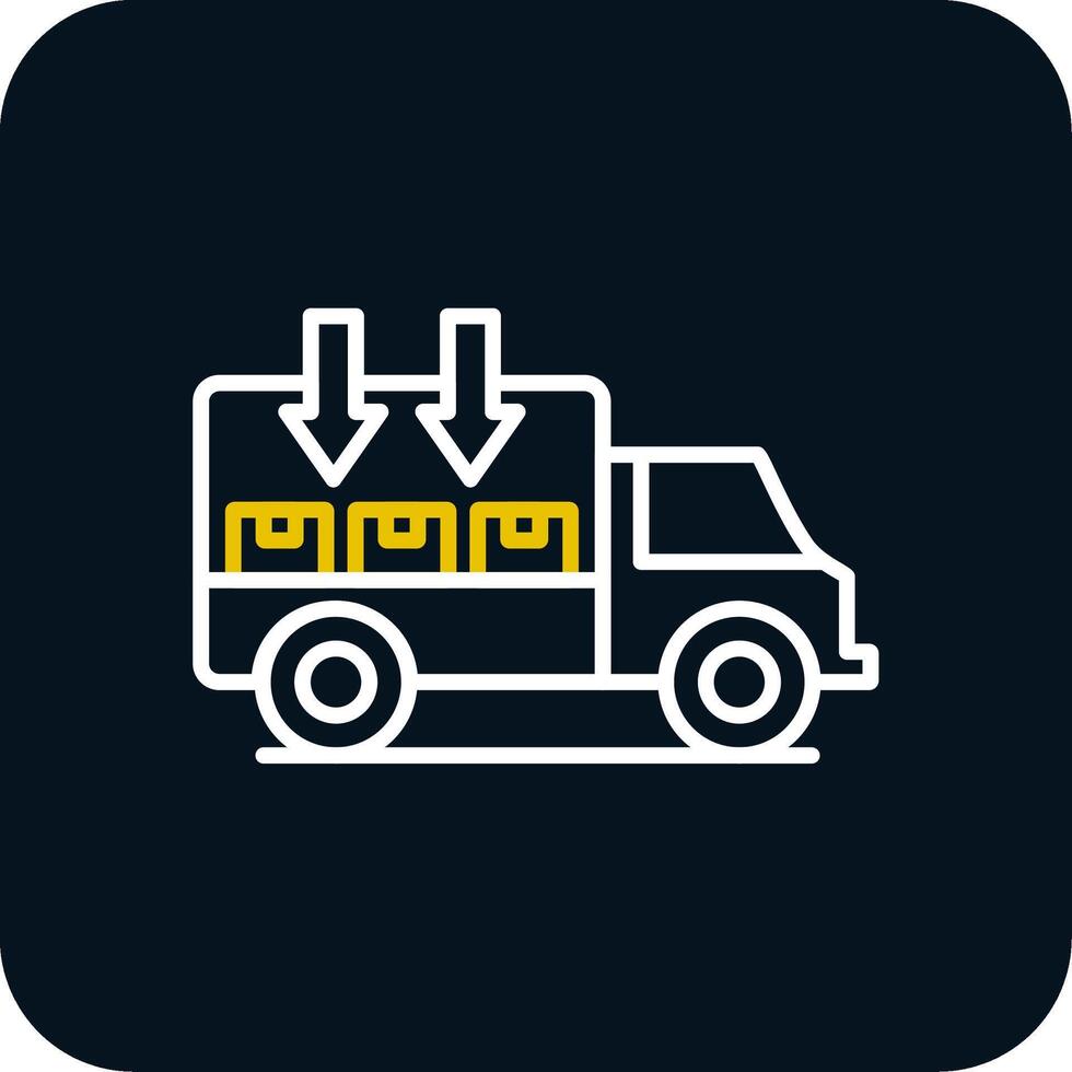 Courier And Outsourcing Line Red Circle Icon vector