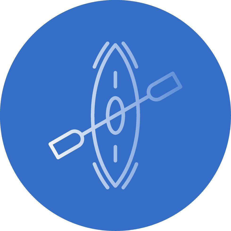Kayak Flat Bubble Icon vector