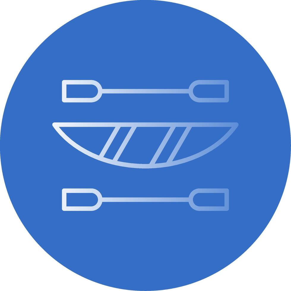 Kayak Flat Bubble Icon vector