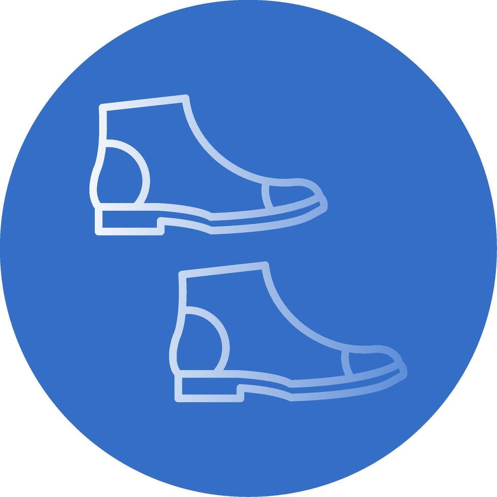 Boots Flat Bubble Icon vector