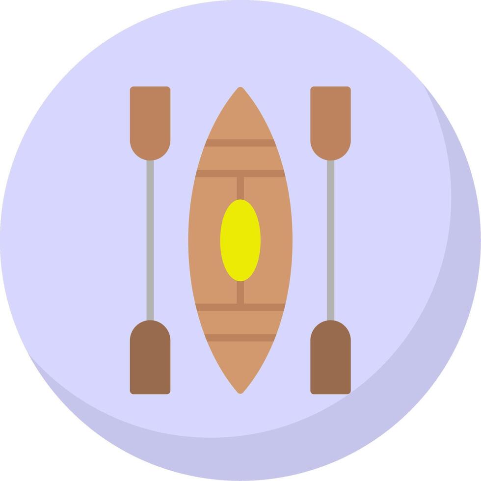 Canoe Flat Bubble Icon vector