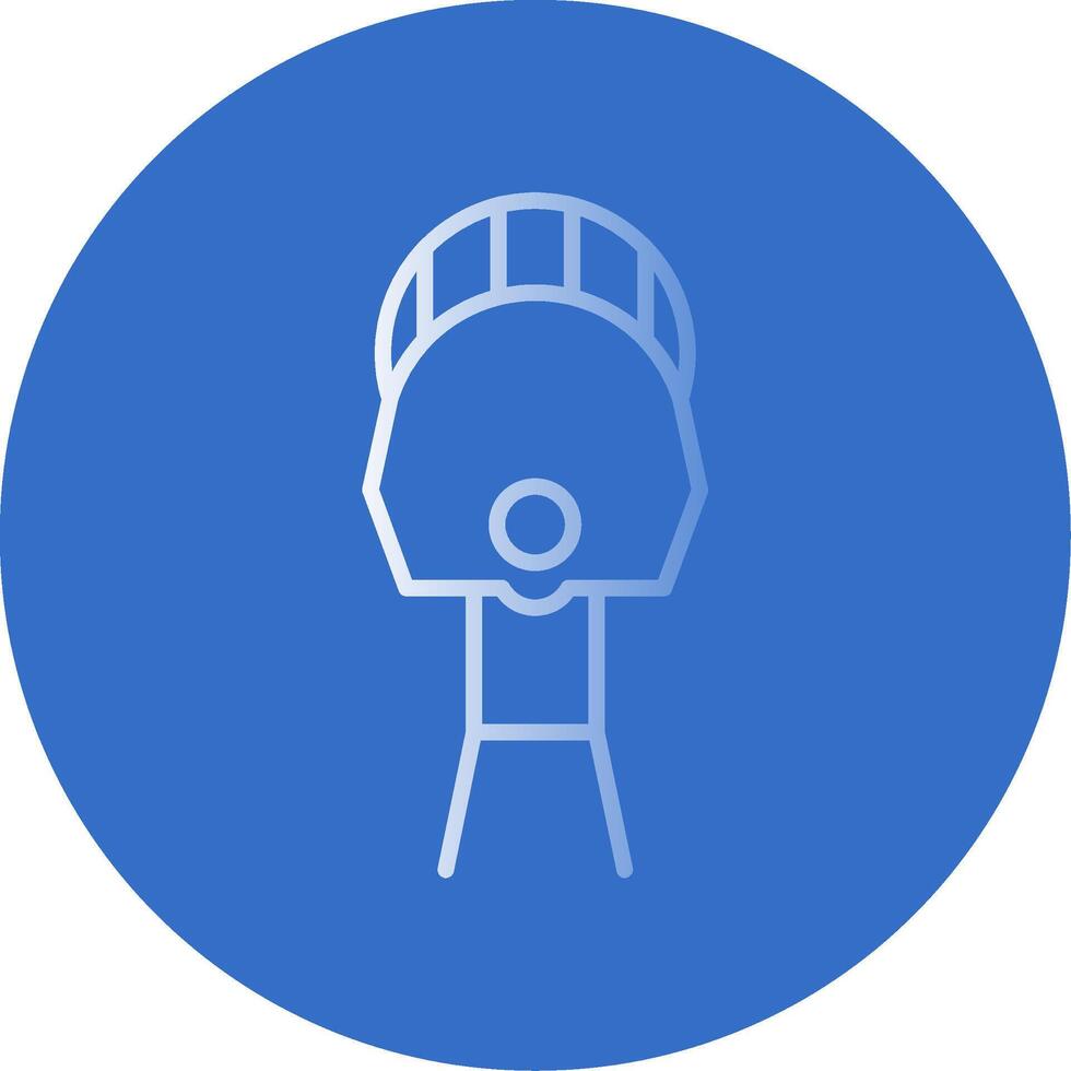 Skydiving Flat Bubble Icon vector
