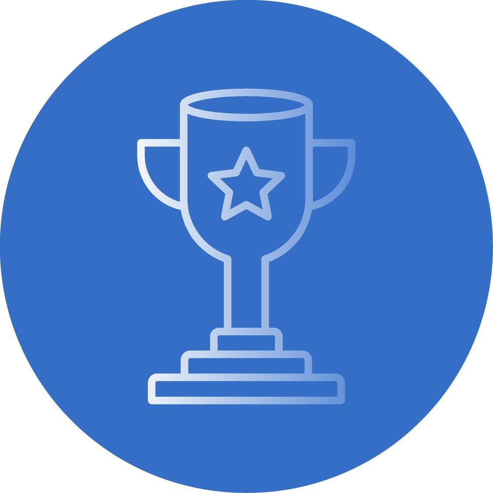 Trophy Flat Bubble Icon vector