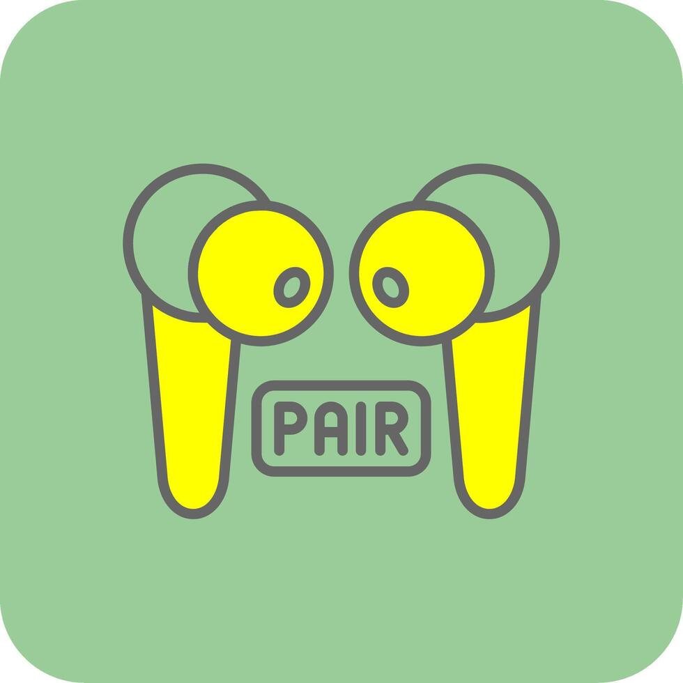 Pairing Filled Yellow Icon vector