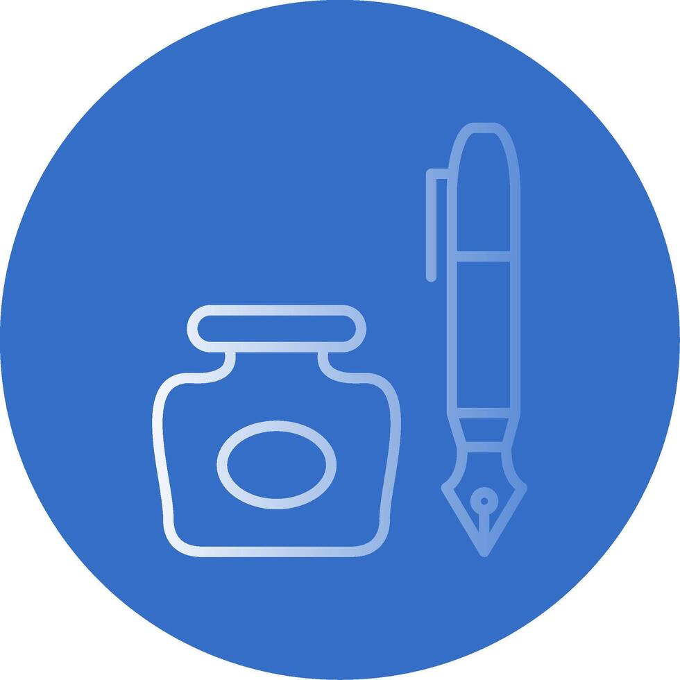 Ink Flat Bubble Icon vector