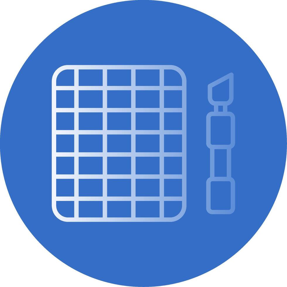 Cutting Mat Flat Bubble Icon vector
