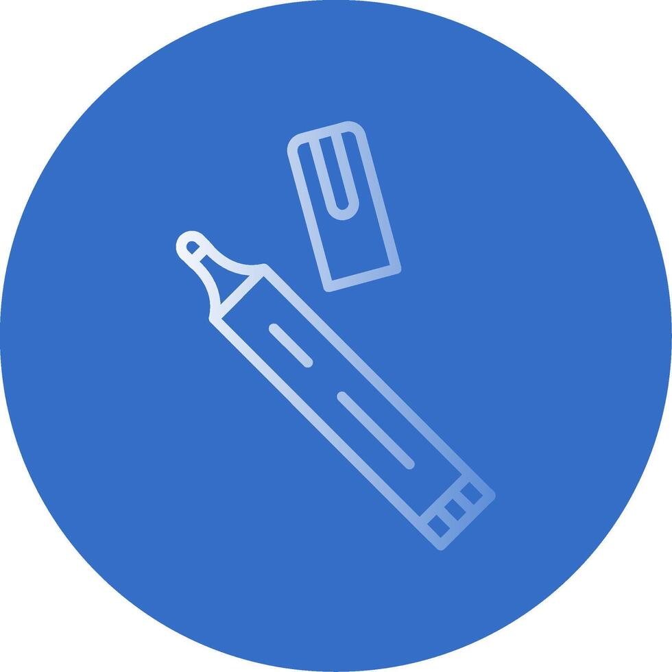 Pen Flat Bubble Icon vector