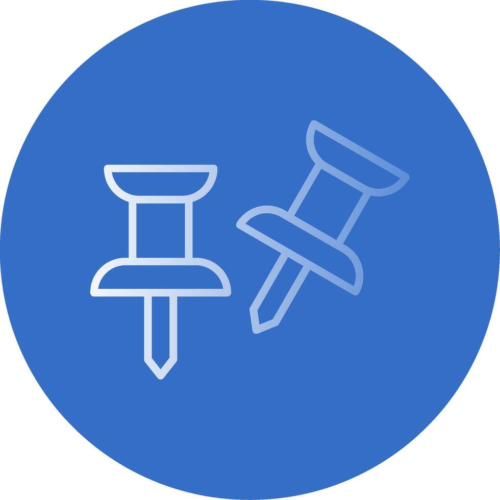 Push Pin Flat Bubble Icon vector