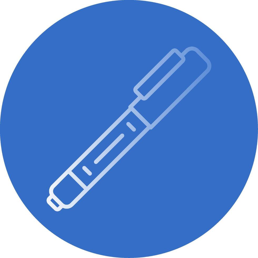 Pen Flat Bubble Icon vector