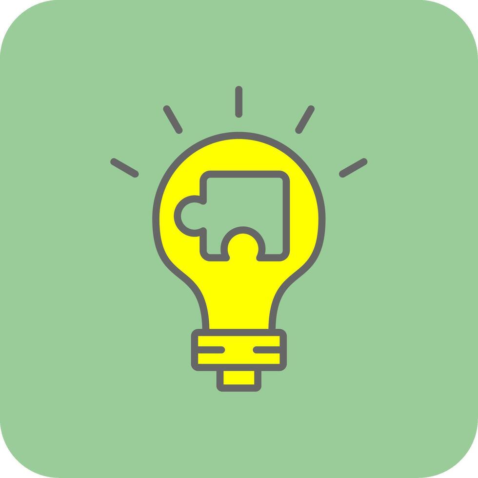 Solution Filled Yellow Icon vector