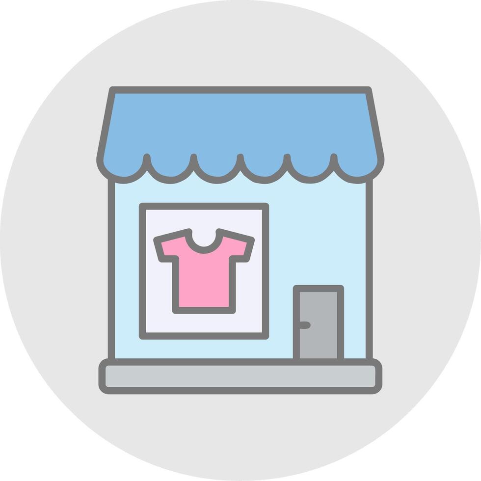 Clothing Shop Line Filled Light Icon vector