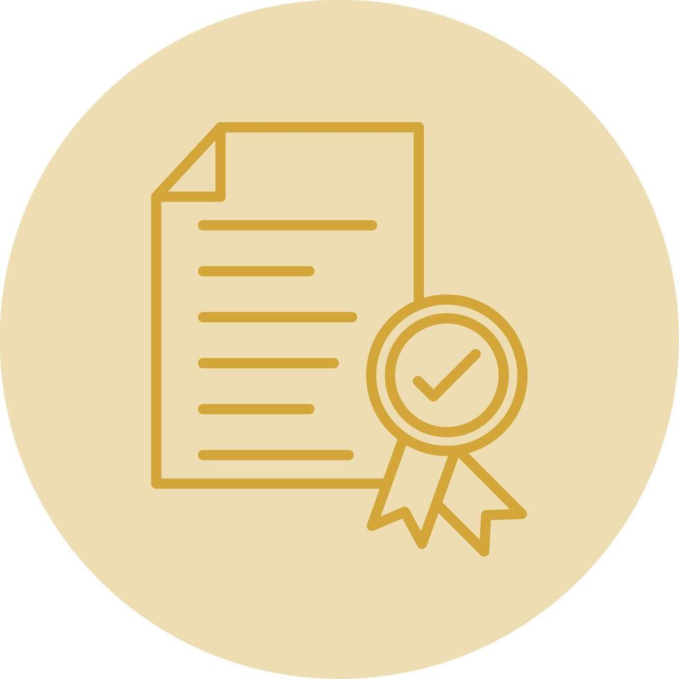 Quality Line Yellow Circle Icon vector