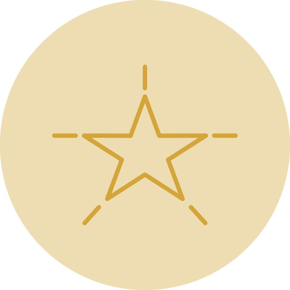 Star Line Yellow Circle Icon vector