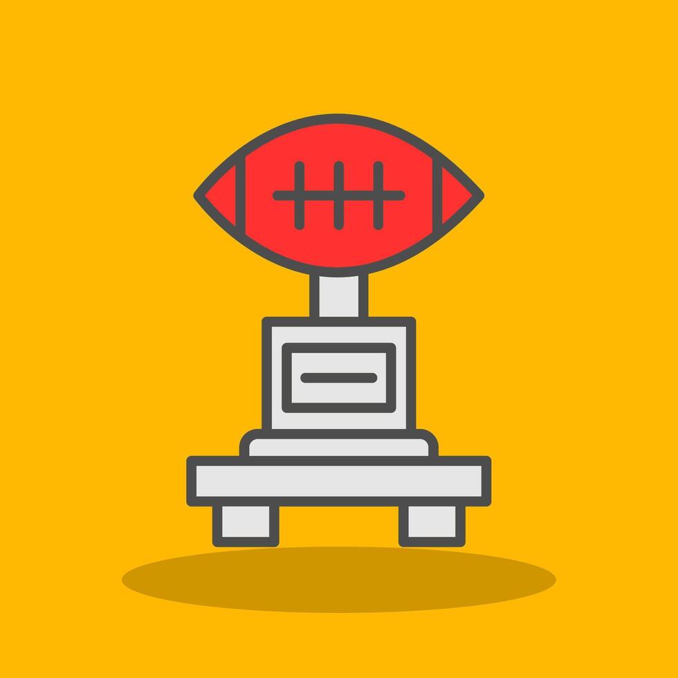 Football Filled Shadow Icon vector