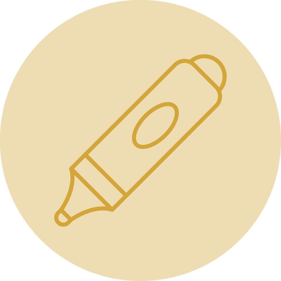 Marker Line Yellow Circle Icon vector