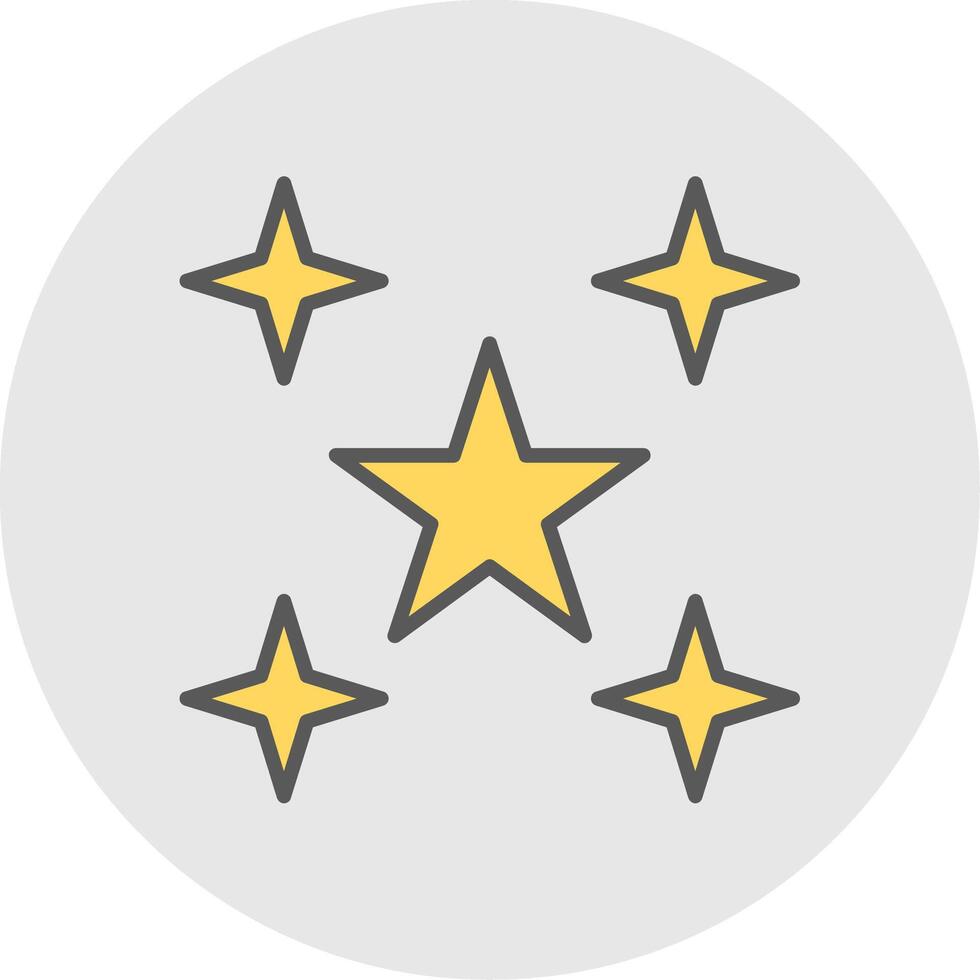 Stars Line Filled Light Icon vector
