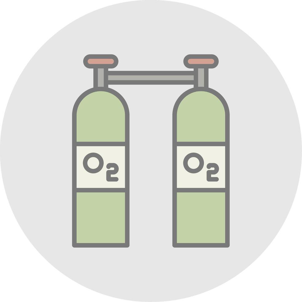 Oxygen Line Filled Light Icon vector