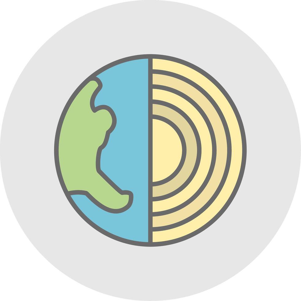Geology Line Filled Light Icon vector