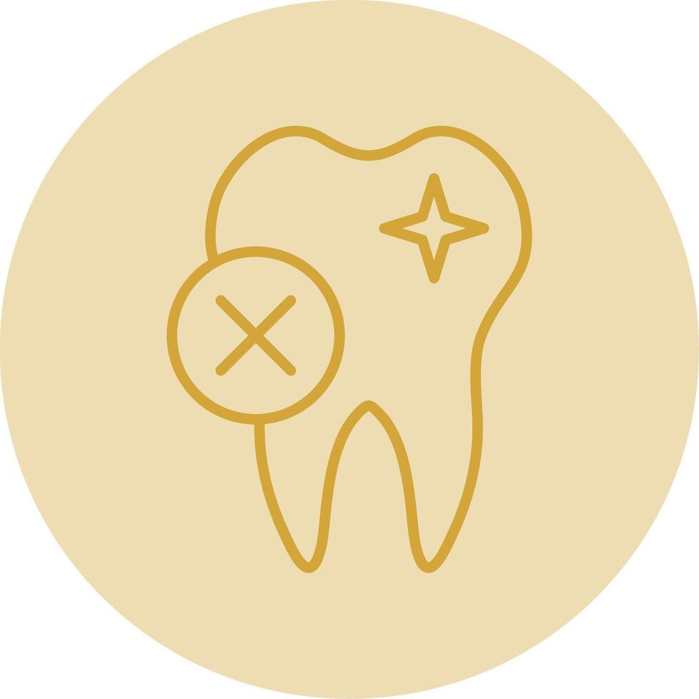 Rejected Line Yellow Circle Icon vector