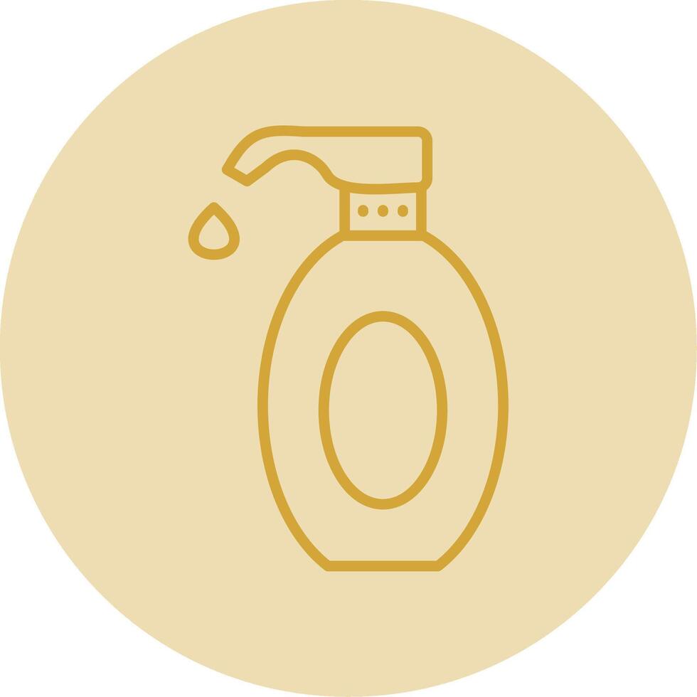 Lotion Line Yellow Circle Icon vector