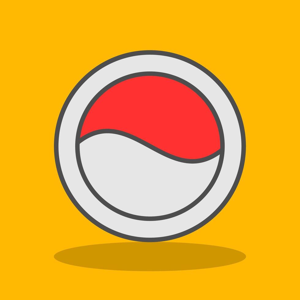 Washer Filled Shadow Icon vector