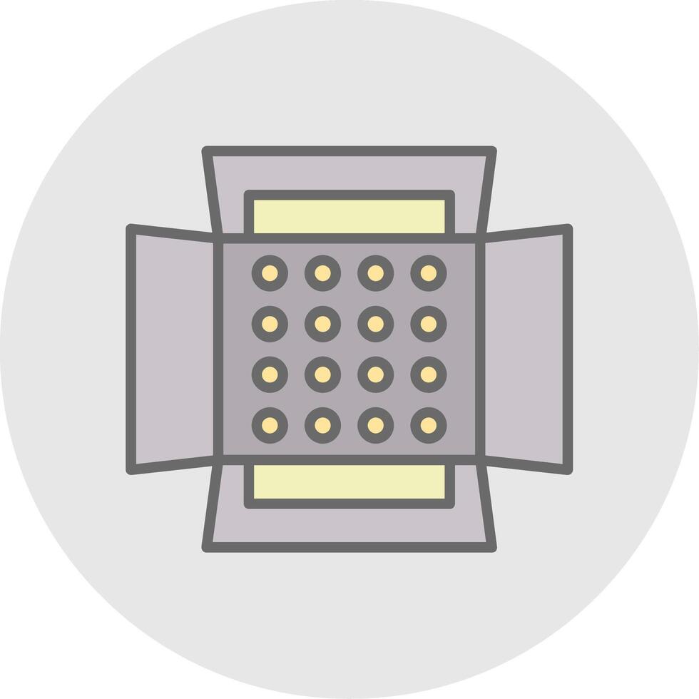 Soft Box Line Filled Light Icon vector