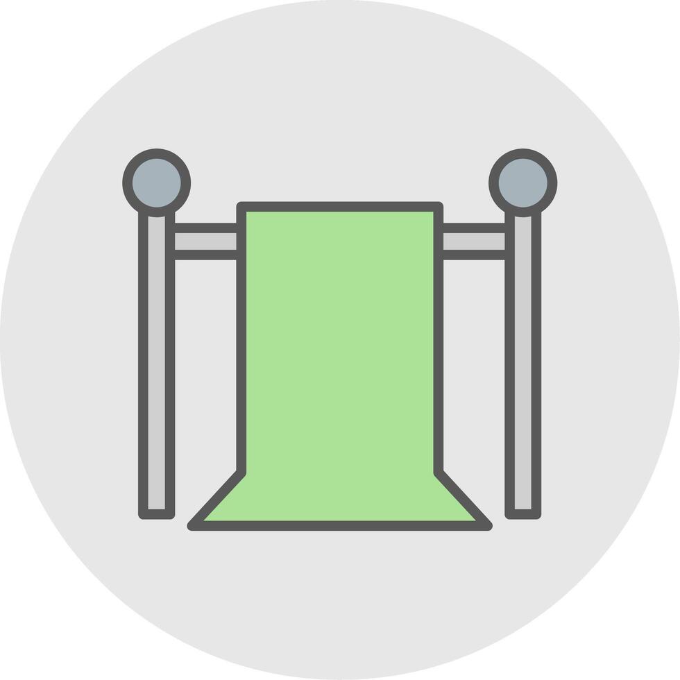 Green Screen Line Filled Light Icon vector