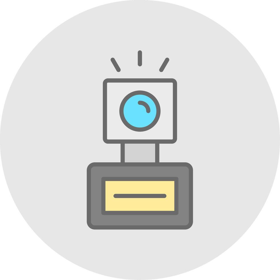 Camera Flash Line Filled Light Icon vector