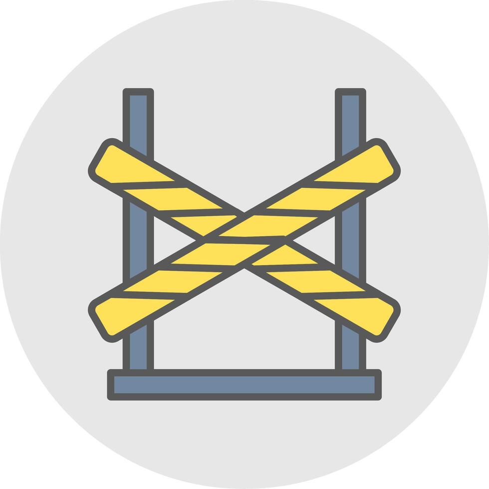 Crime Scene Line Filled Light Icon vector