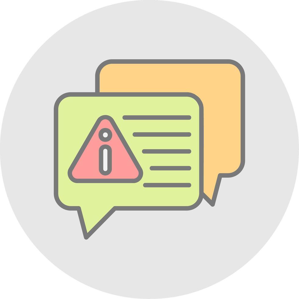 Error Message Line Filled Light Icon vector
