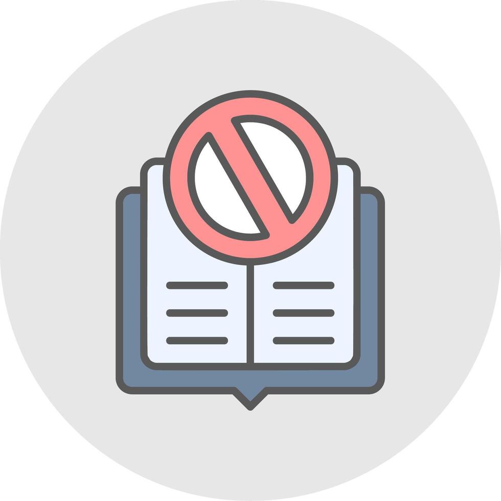Rejected Line Filled Light Icon vector